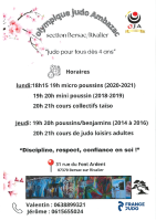 Affiche cours JUDO