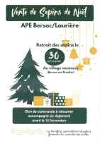 Affiche Vente de sapins de Noël